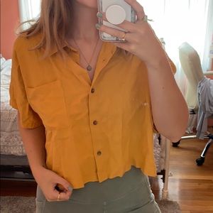 Cropped button up top